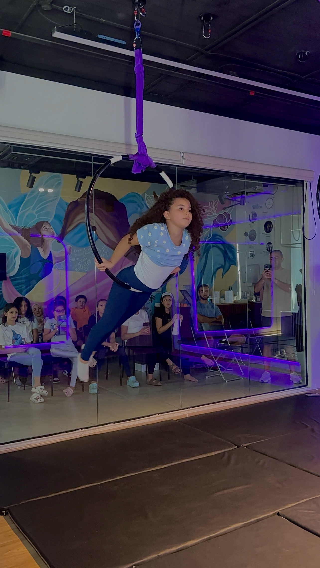 Aerial Hoop training at HANGIT